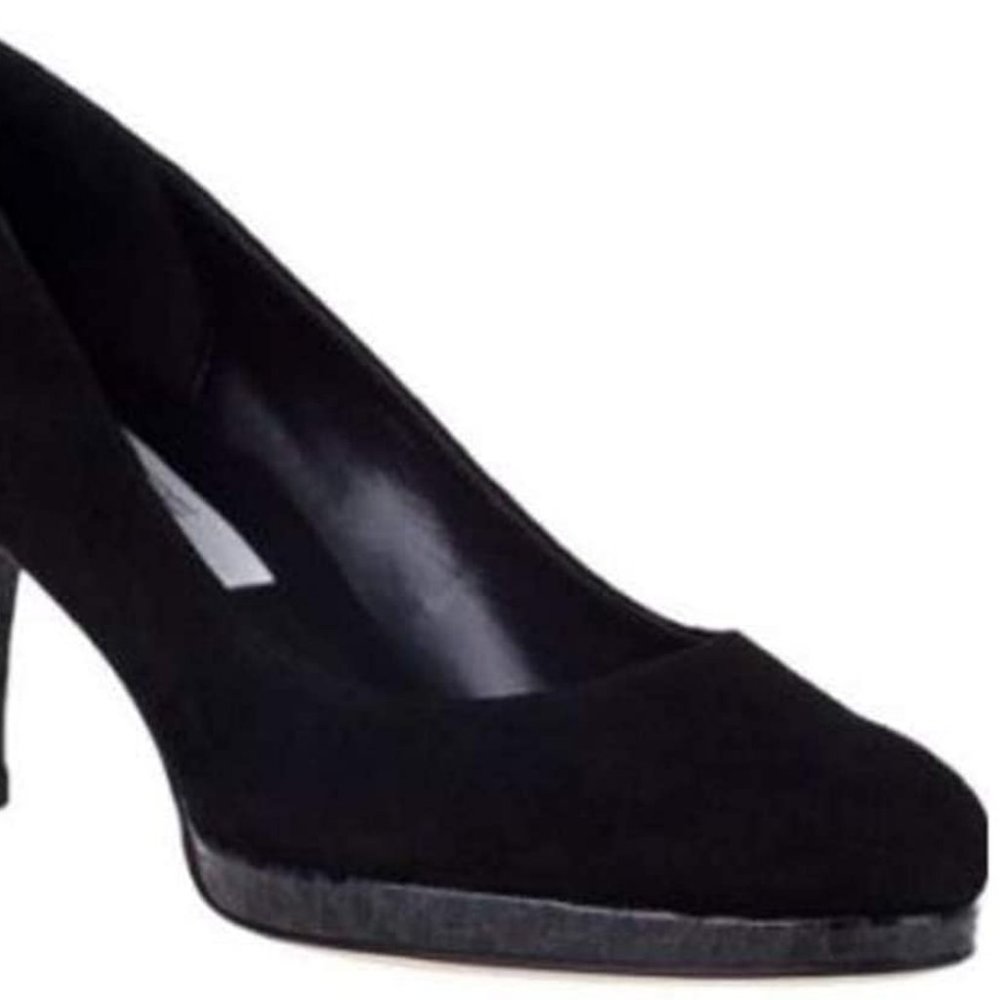 VANELI Finlay Black Suede Leather Platform P…